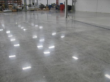 Concrete floor polishing